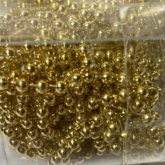 3MM Faux Pearl Plastic Beads String Gold 8 ~ 5 Yards Trim Crafts Scrapbook - Picture 11 of 13